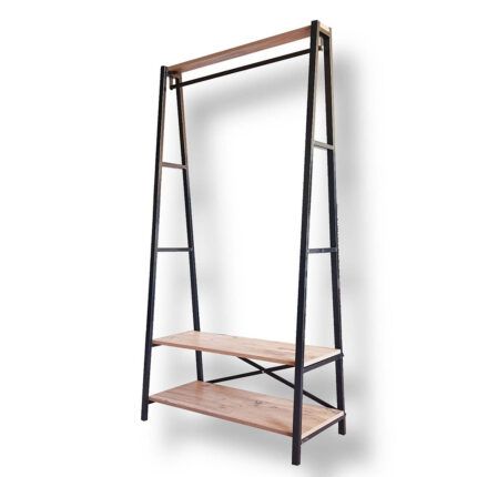 Polica za odjeću - Drvo i Metal