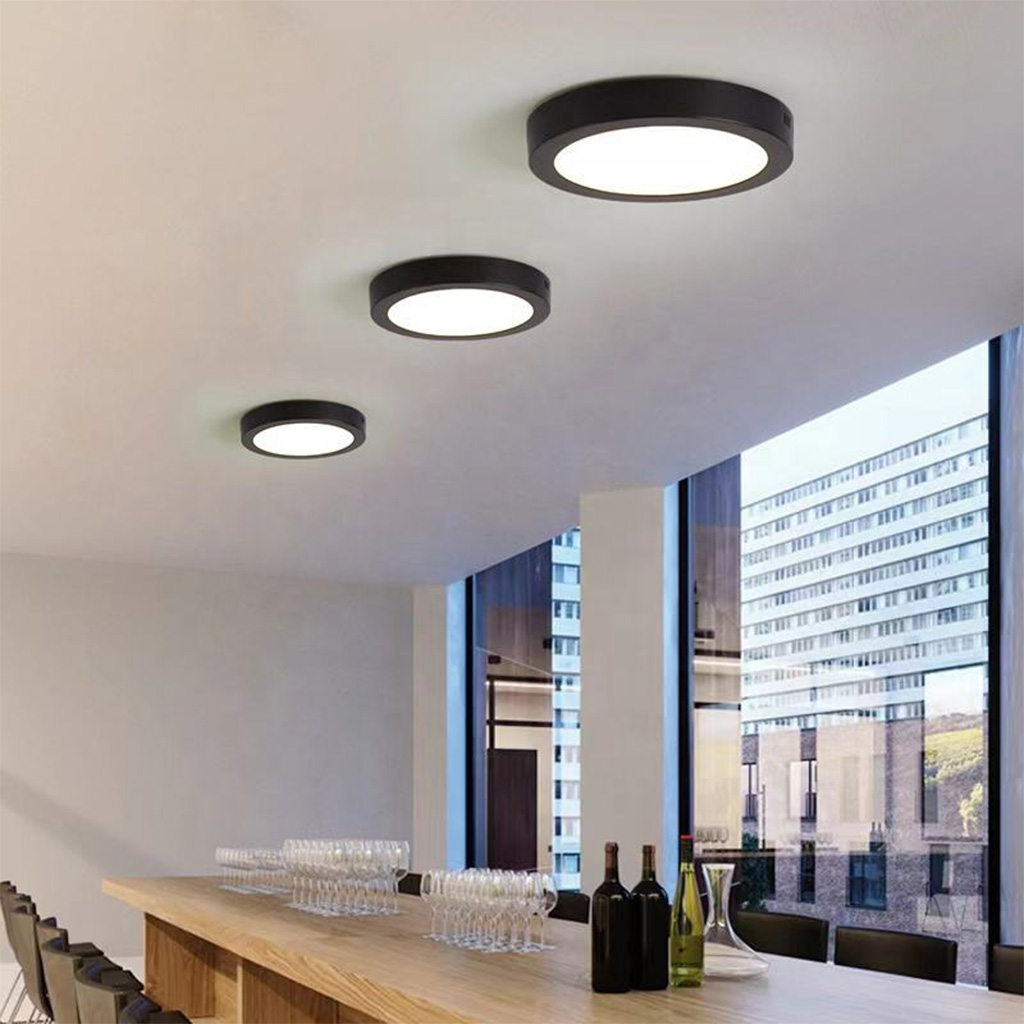 LED Panel Nadgradni Okrugli 12W Crni - Image 3