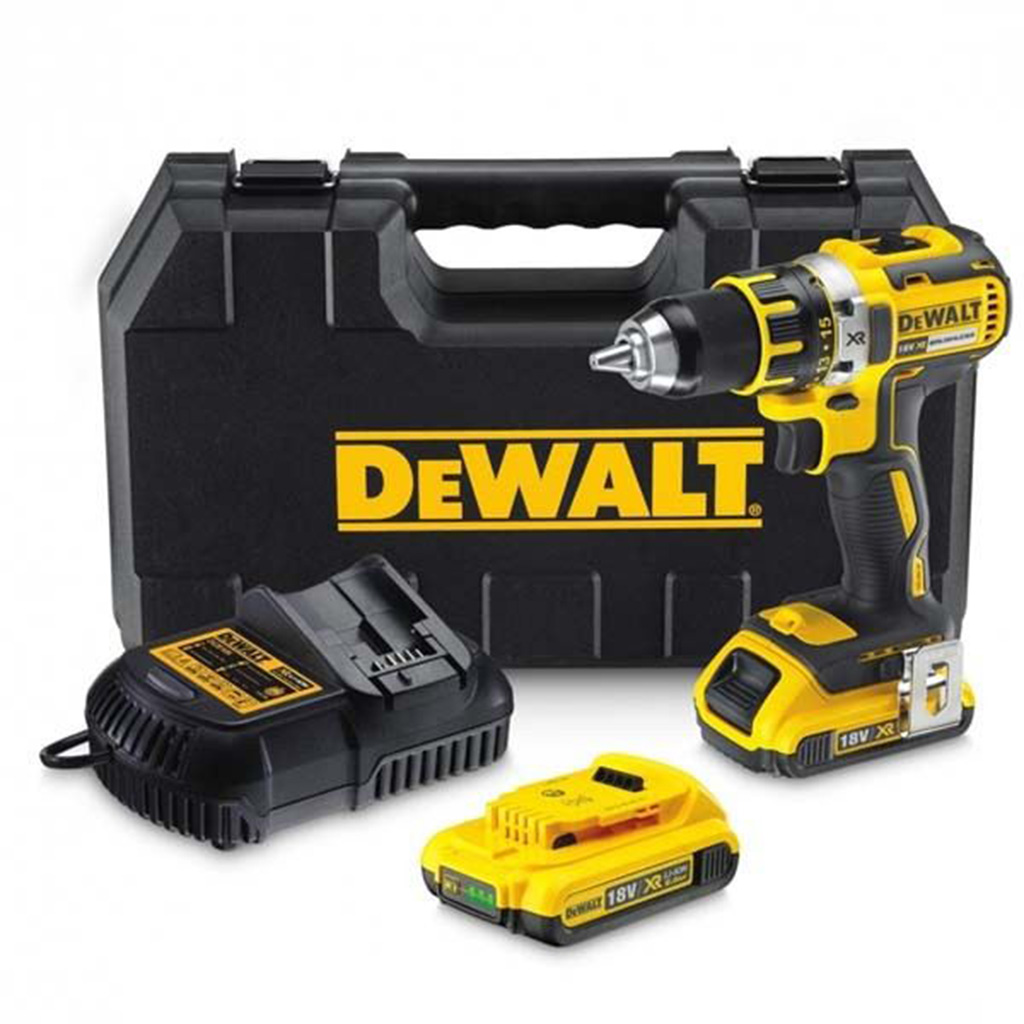 Aku bušilica – odvijač DeWalt 18V XR sa dvije 2Ah baterije i punjačem u koferu DCD790D2