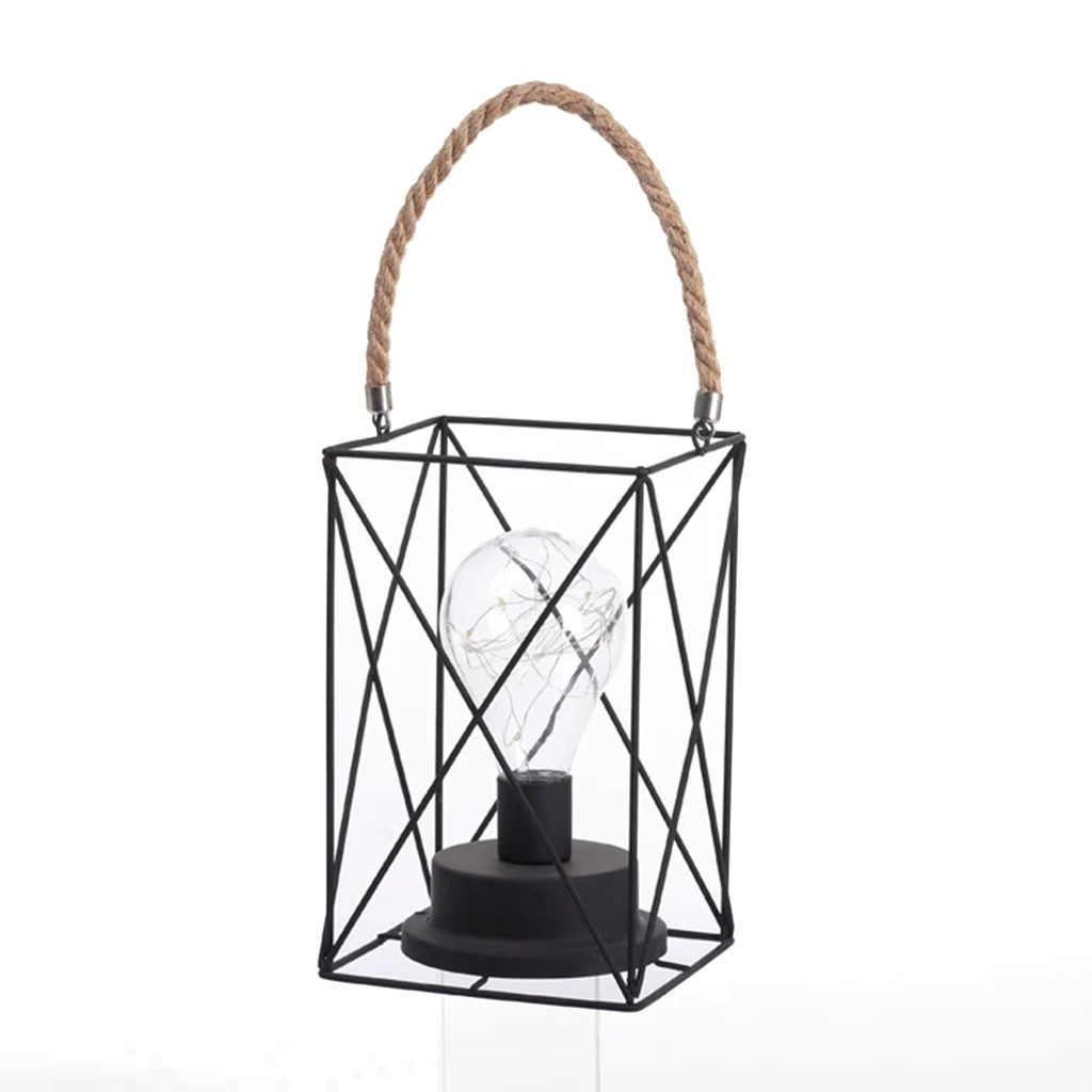 Stolna Lampa Crna 20cm Sa Konopcem