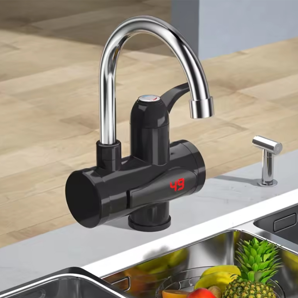 Električna Česma Za Toplu Vodu - Crna - Image 3