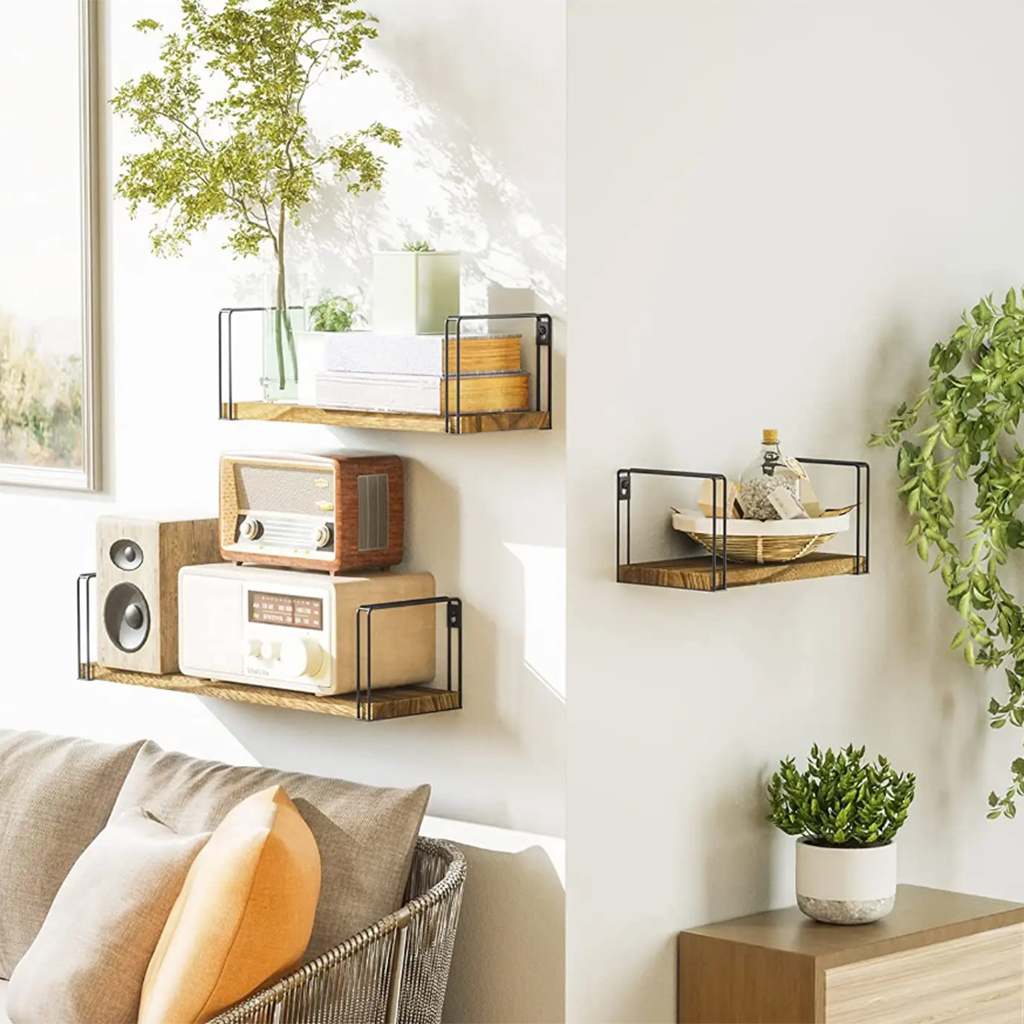 Zidna Polica Drvo-Metal 3u1 BMC - Image 3