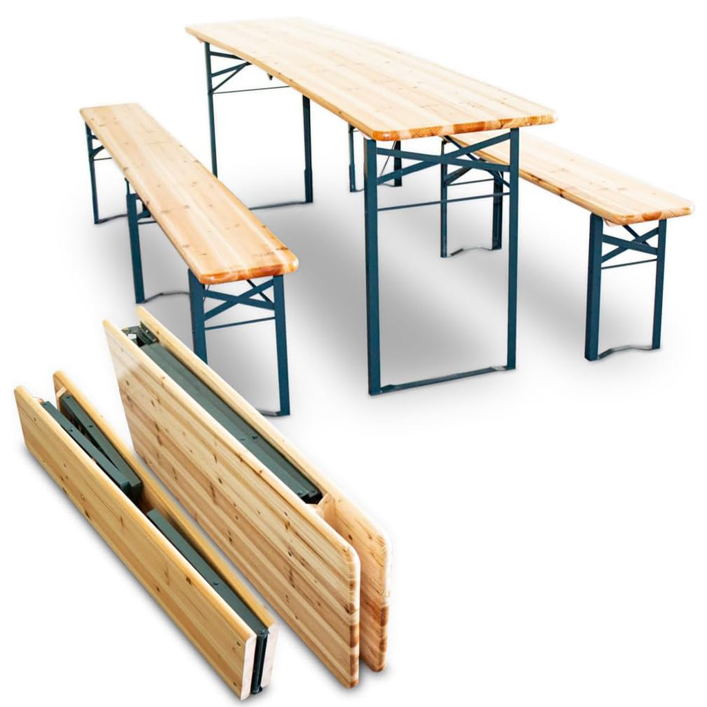 Stol + 2 klupe - Vrtna Garnitura