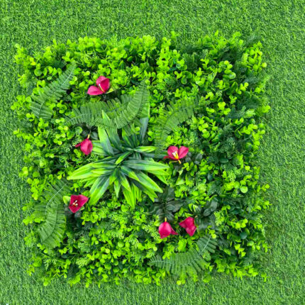 Dekorativno Zelenilo Lucida 50x50cm Zidni Panel sa Vještačkim Biljkama, UV Otporno